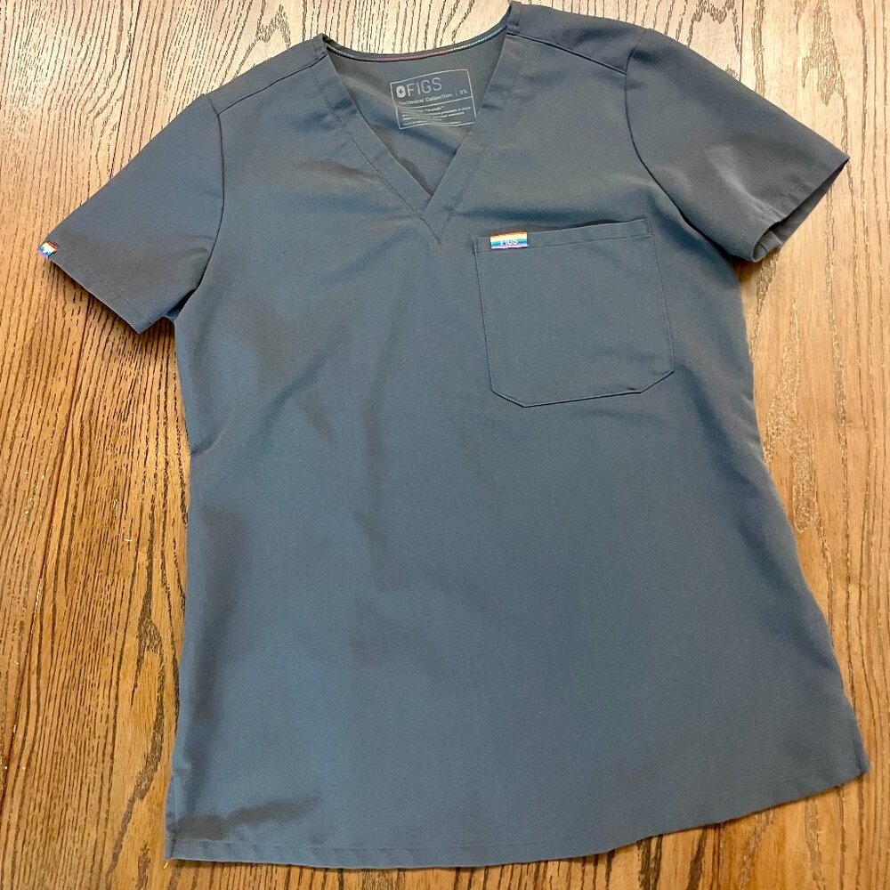 Figs scrub top Catarina - Charcoal Grey PRIDE edition! Size XS